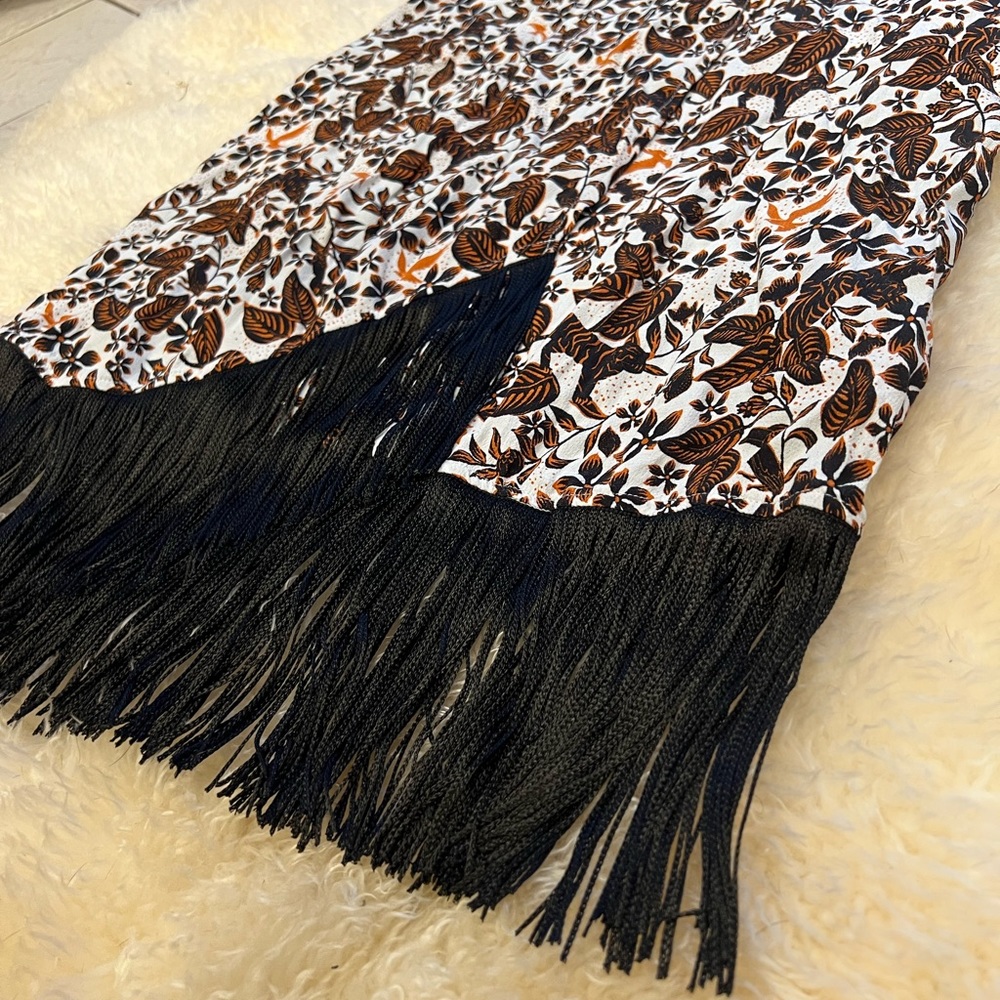 Fringe Midi Skirt